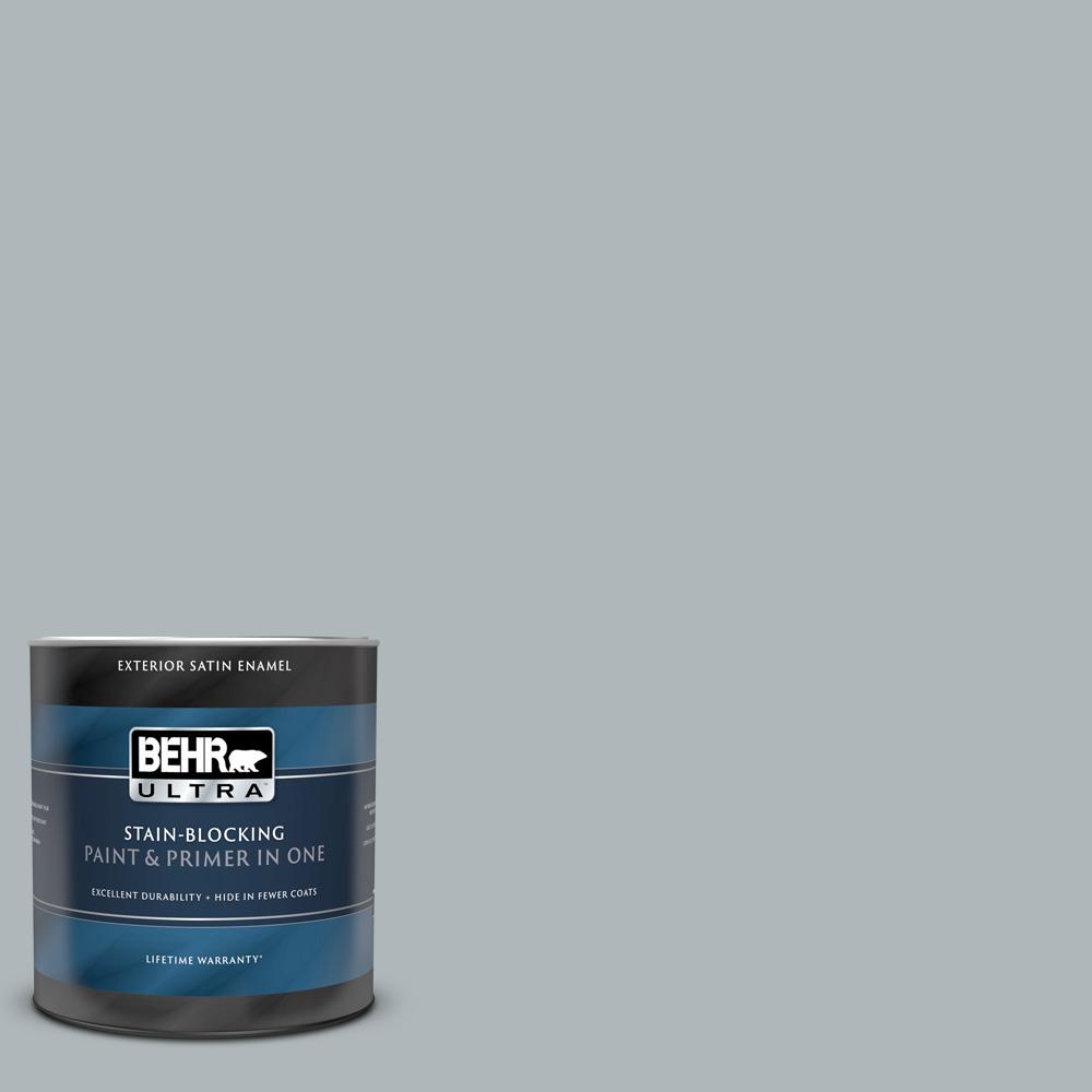 BEHR ULTRA 1 qt. N4503 Meteor Shower Satin Enamel Exterior Paint and