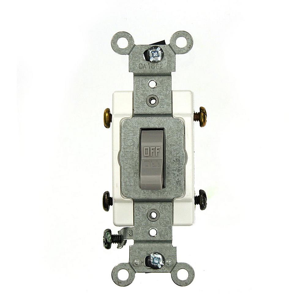 Leviton 15 Amp Commercial Grade DoublePole Back Wired Toggle Switch, GrayCSB220G The Home Depot