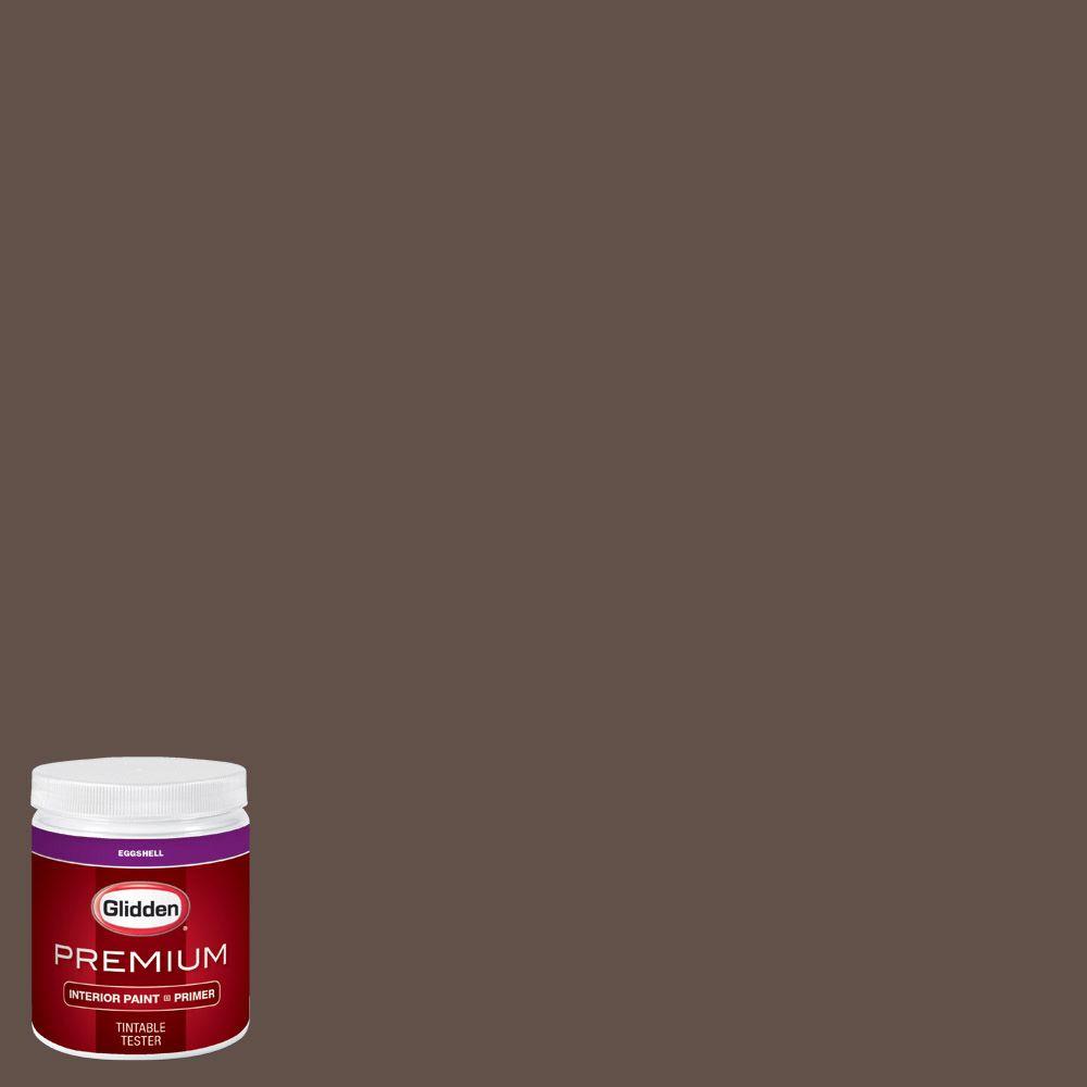 Glidden Premium 8 oz. HDGWN13U Authentic Brown Eggshell Interior Paint