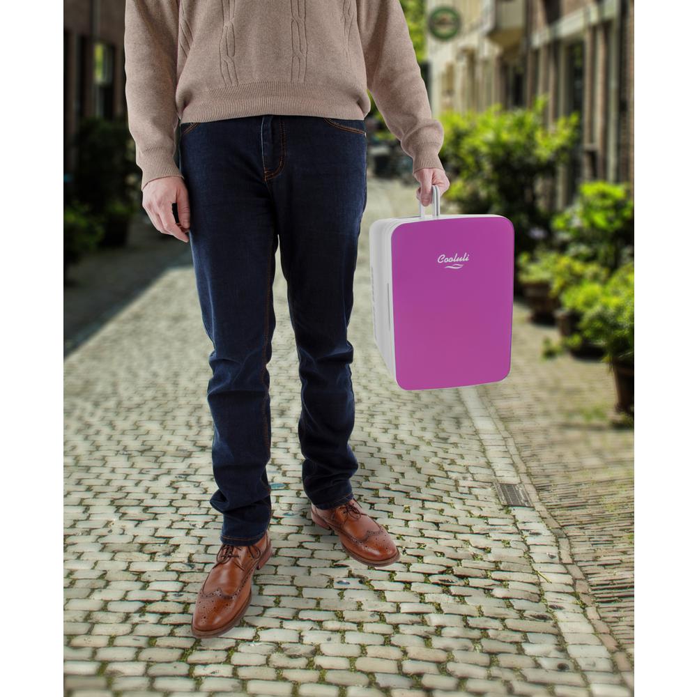 cooluli mini fridge pink