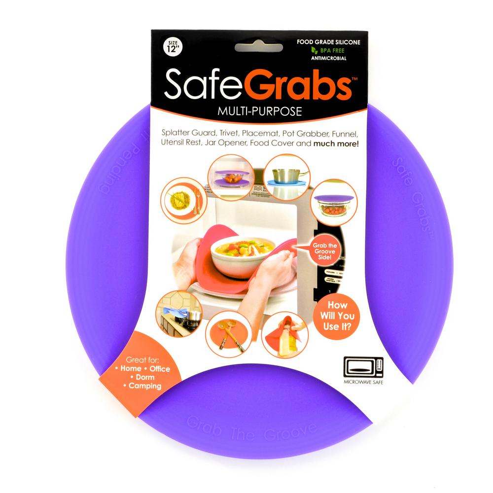 Safe Grabs Silicone Purple Pot HolderPURPLE 12 The Home Depot