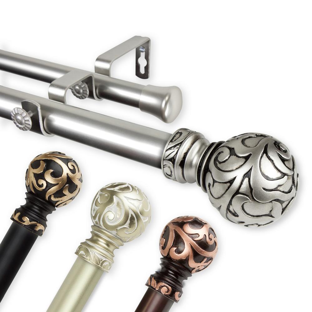 Rod Desyne Cypress 1 In Dia 66 120 Double Curtain Rod Desyne Cypress 1 In Dia 66 120 Double Curtain