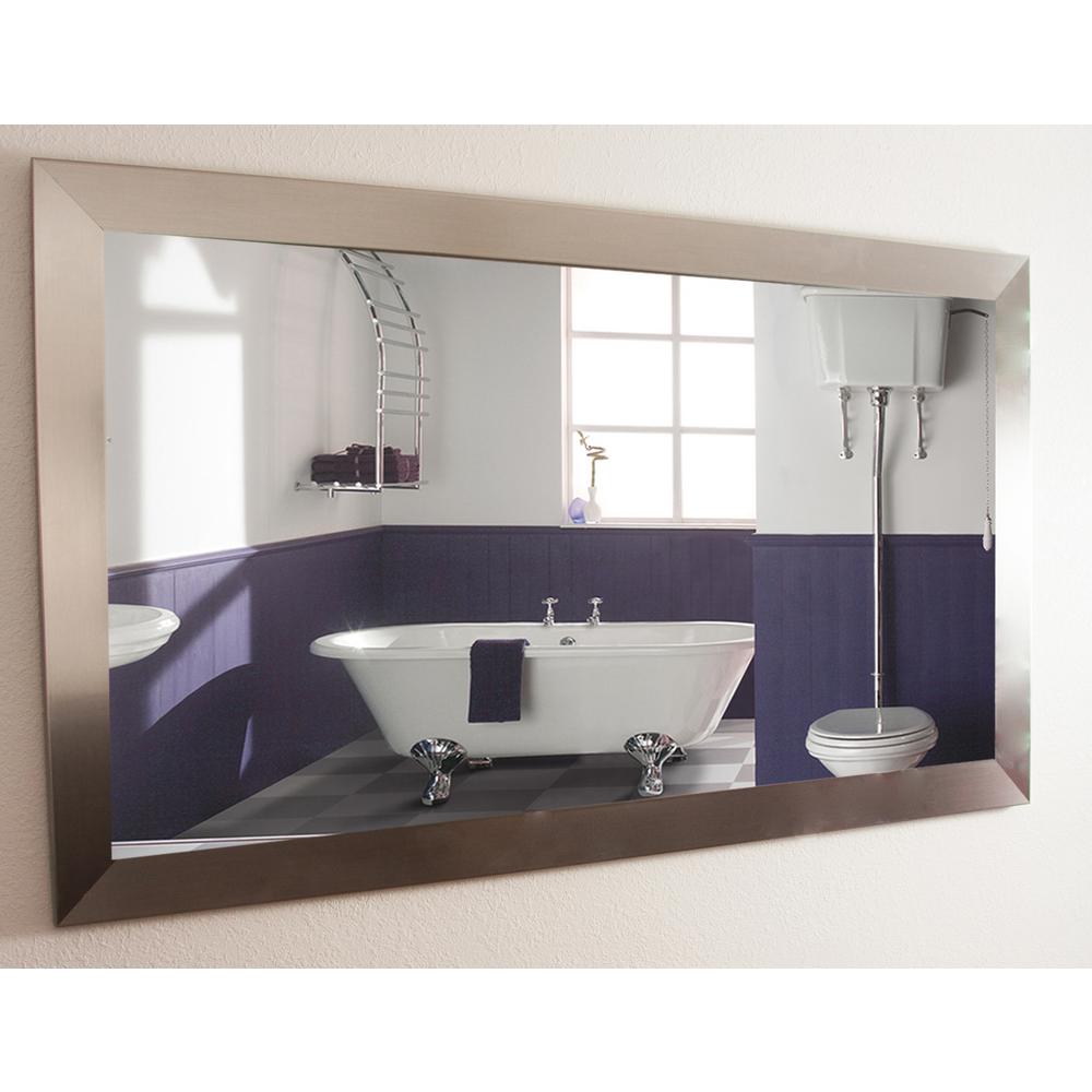 Modern Silver Framed MirrorBM001L The Home Depot