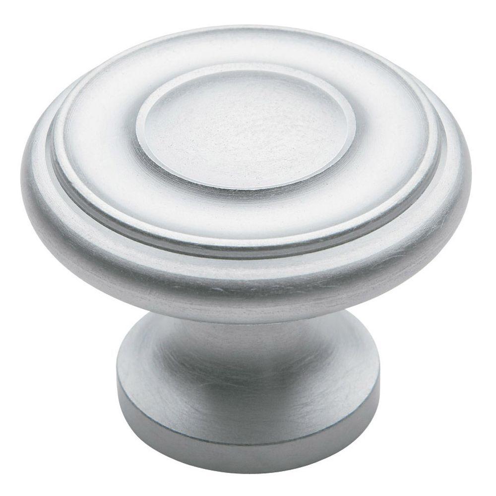 Baldwin Dominion 1-1/4 in. Satin Chrome Round Cabinet Knob ...