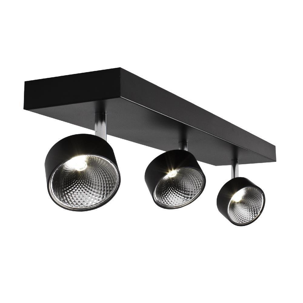 Bazz 3 Light Black Matte Integrated Led Spots Flushmount Bazz 3 Light Black Matte Integrated Led Spots Flushmount