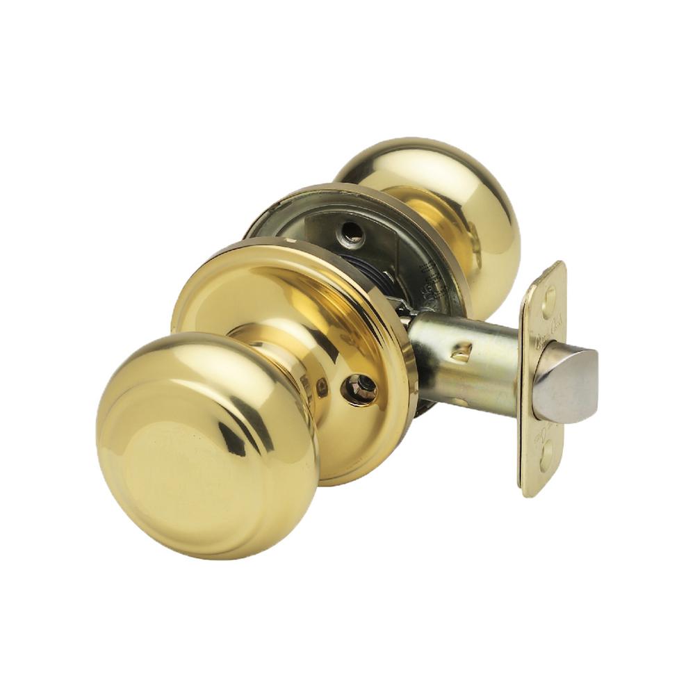 KWIKSET 200P 3 6AL RCS Polo Passage Lockset Polished Brass-803321
