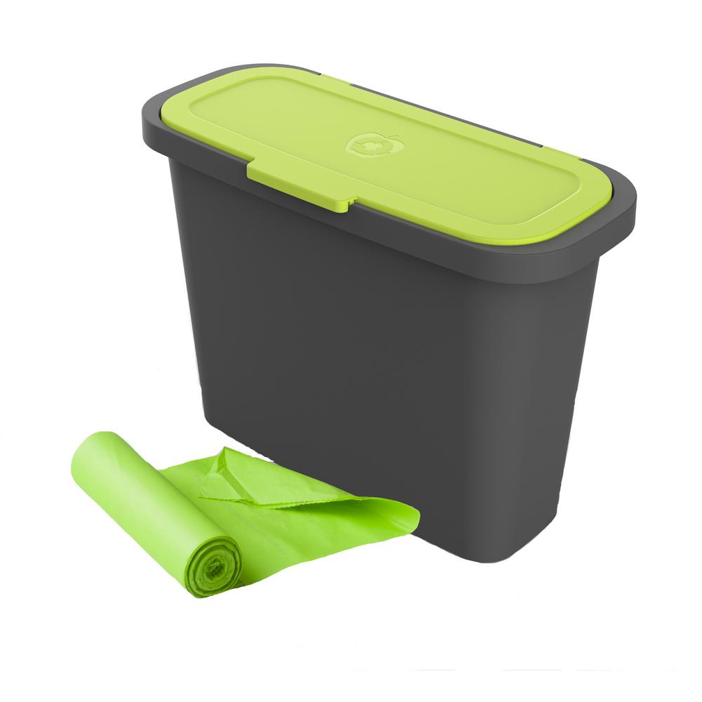 Rsi 2 4 Gal Portable Kitchen Compost Cad With Corn Bags