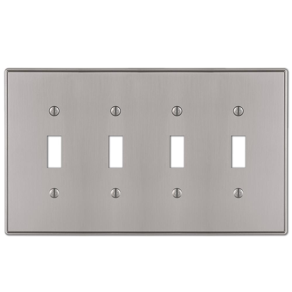 Brushed Nickel Light Switch Plates Wall Plates The Home Depot