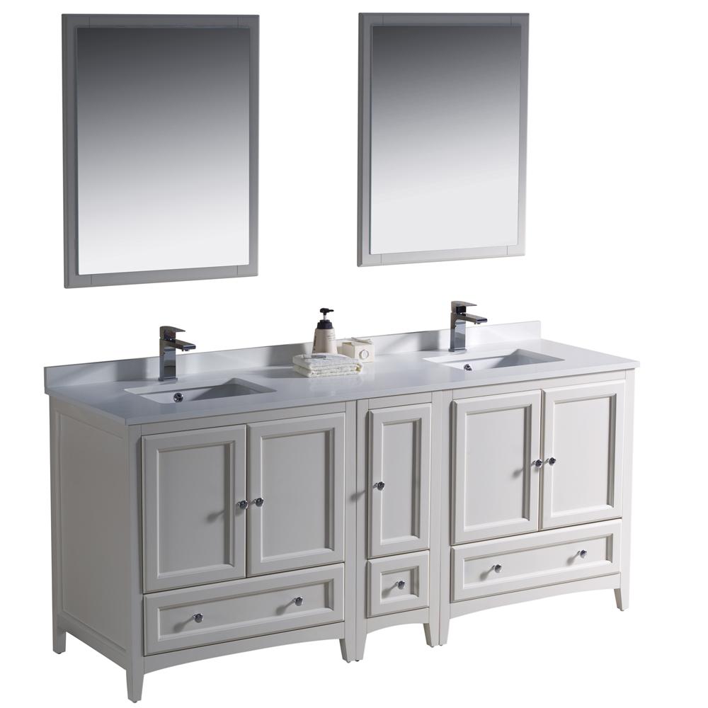 Fresca Warwick 72 in. Bathroom Double Vanity in Antique ...