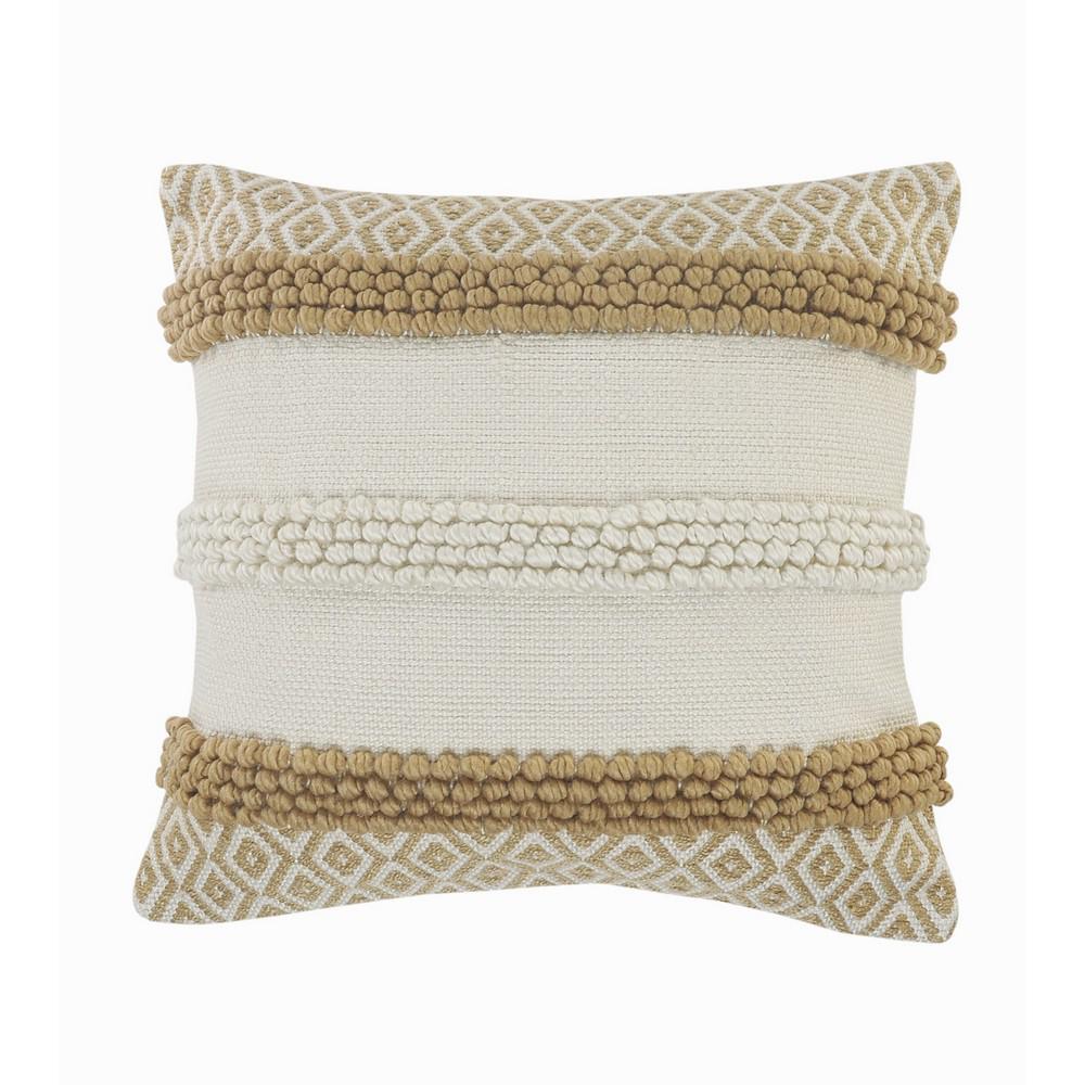 white and tan pillows