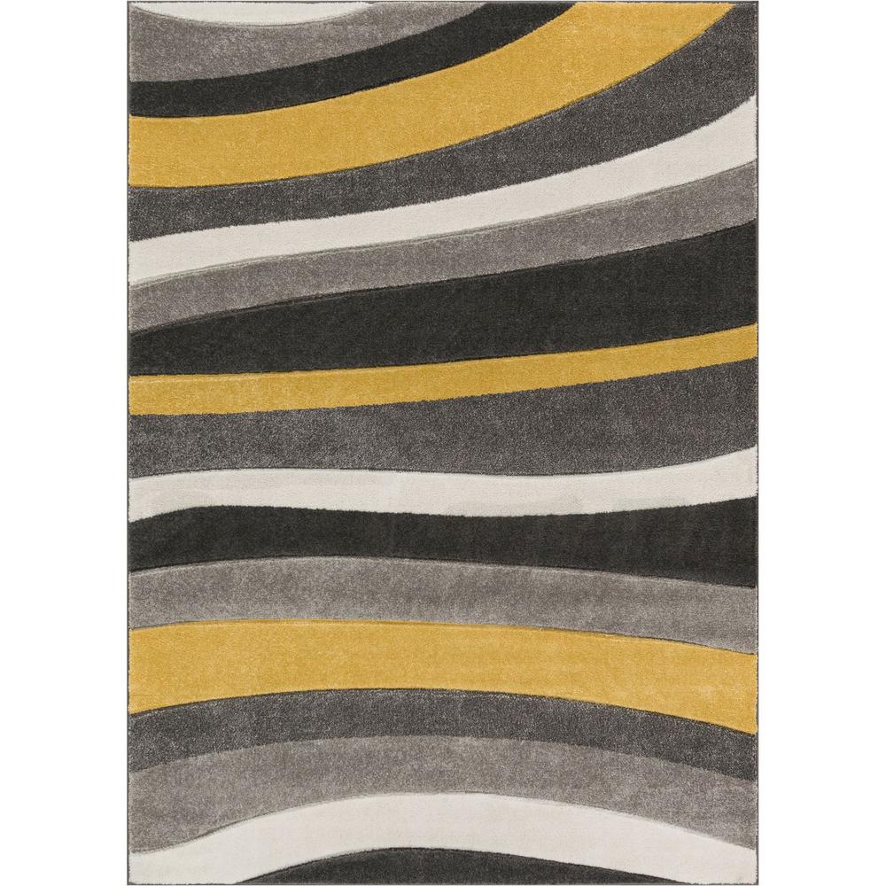 Well Woven Ruby Rad Waves 8 Ft X 10 Modern Geo Stripes Gold Well Woven Ruby Rad Waves 8 Ft X 10 Modern Geo Stripes Gold Area Rug 601117 The Home Depot