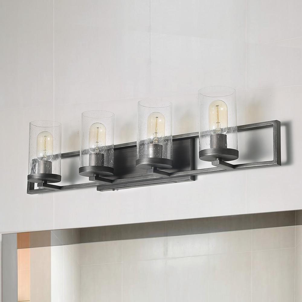 Lnc 4 Light Gray Transitional Bathroom Wall Sconces Vanity Bath Lnc 4 Light Gray Transitional Bathroom