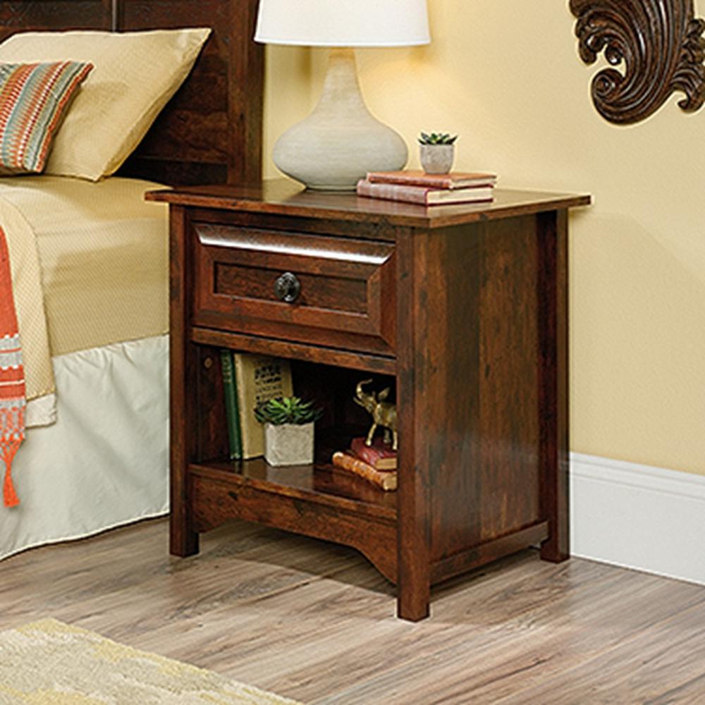 SAUDER Viabella Collection 1Drawer Curado Cherry Nightstand420936