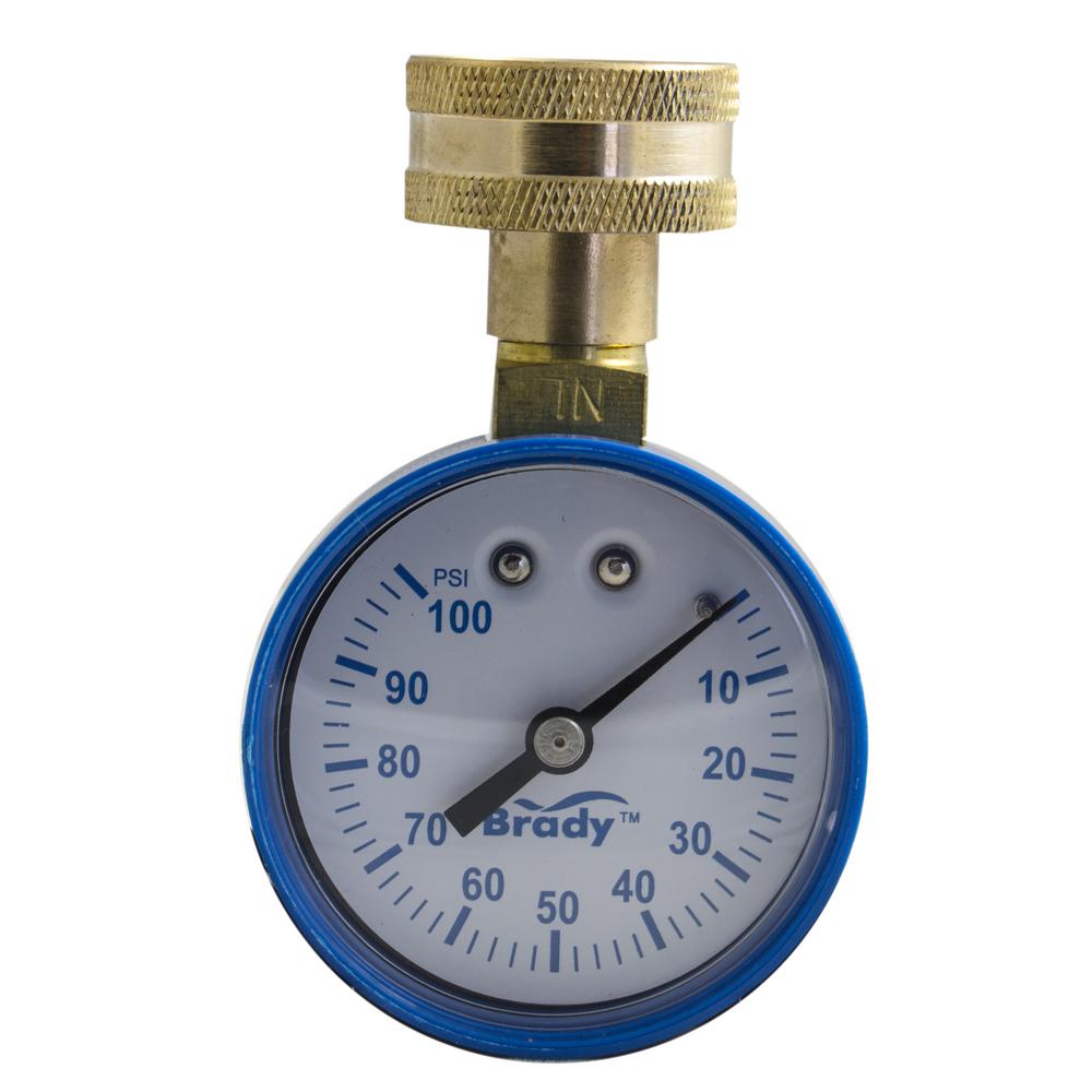 water pressure test gauge