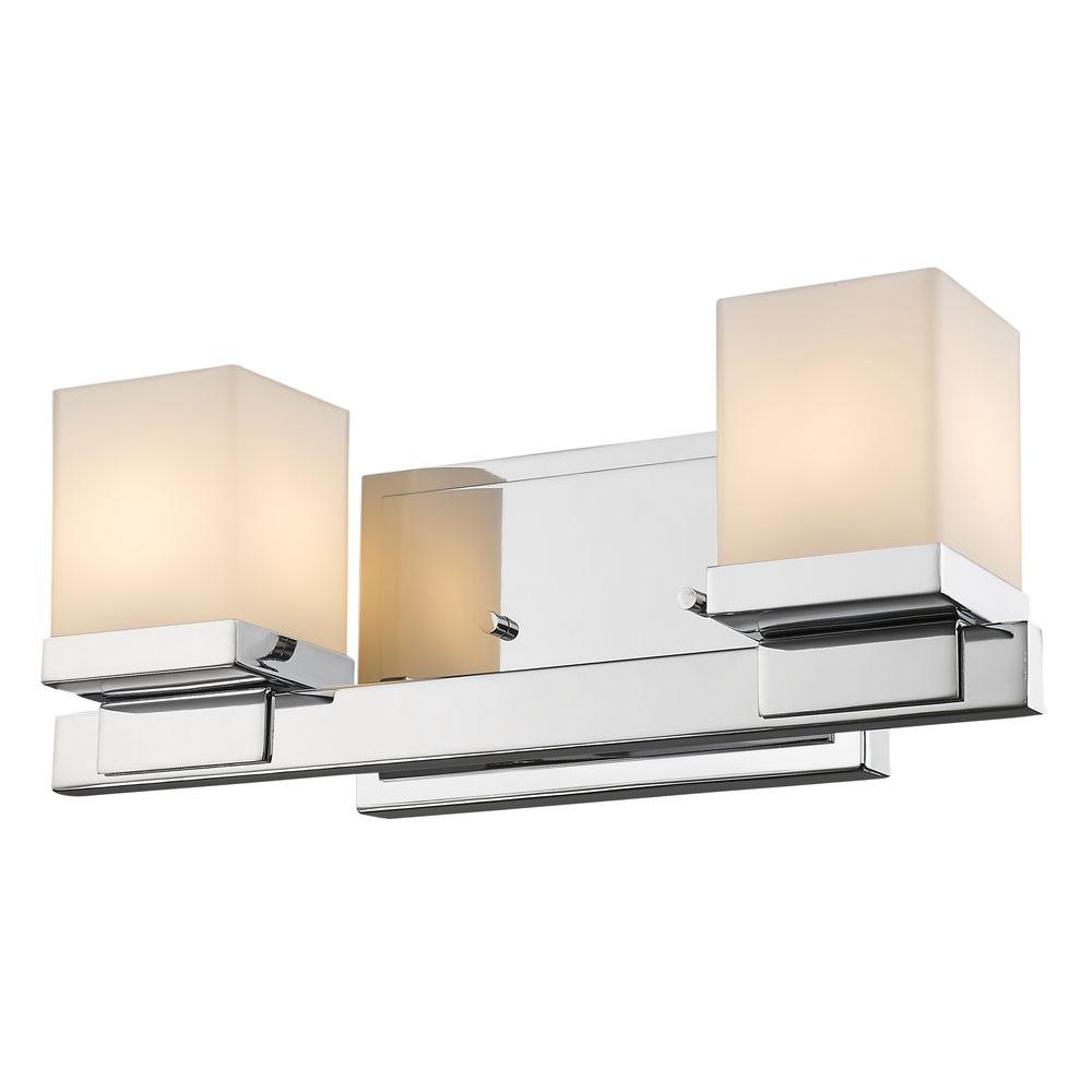 Good Lumens by Madison Avenue 2Light Chrome LED Bath Vanity Light