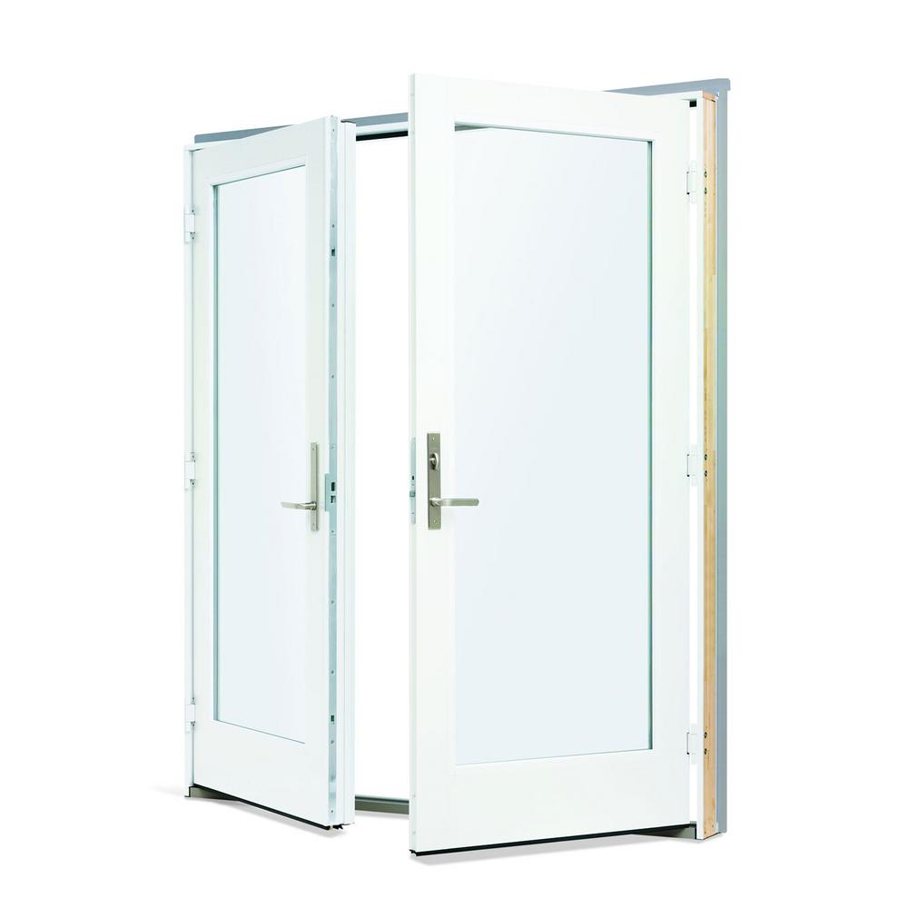 Steves Sons 72 In X 80 In Retrofit Prehung Left Hand Inswing White Primed Steel Patio Door Stpmb Pr 72 4ilh The Home Depot