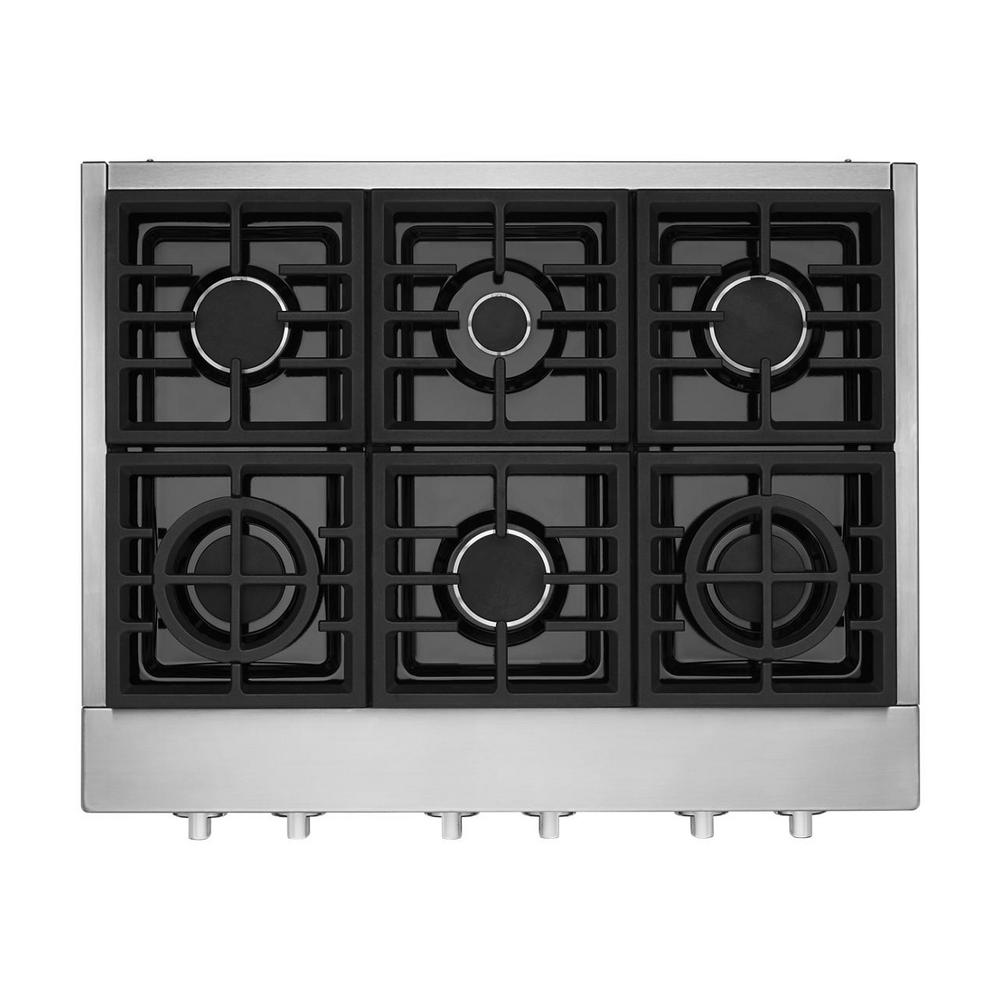 Kitchenaid 36 In Gas Commercial Cooktop With 6 Burners In