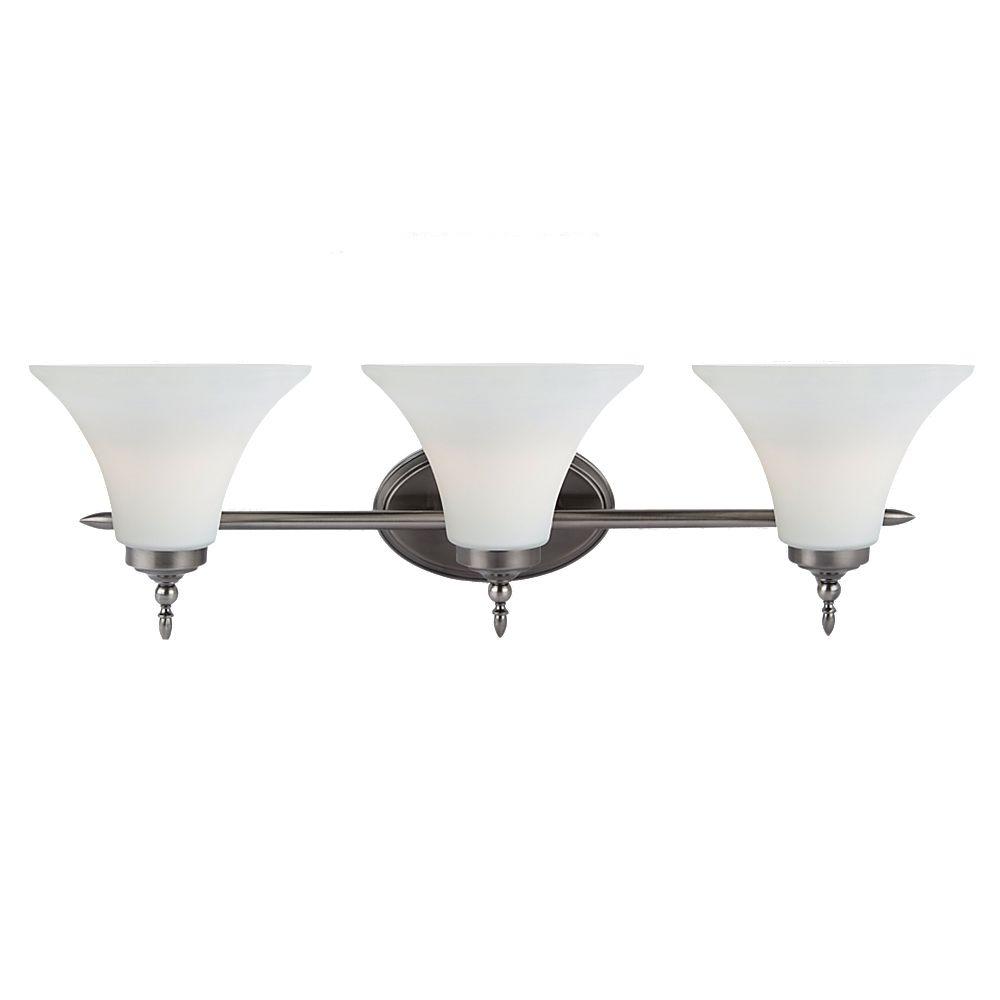 Sea Gull Lighting Montreal 3-Light Antique Brushed Nickel Vanity Light