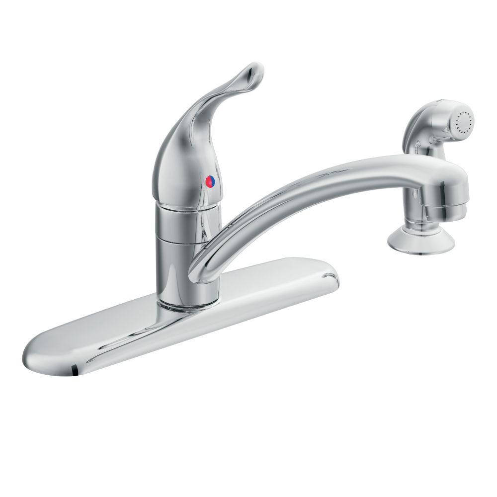 MOEN Chateau SingleHandle Standard Kitchen Faucet with Side Sprayer in