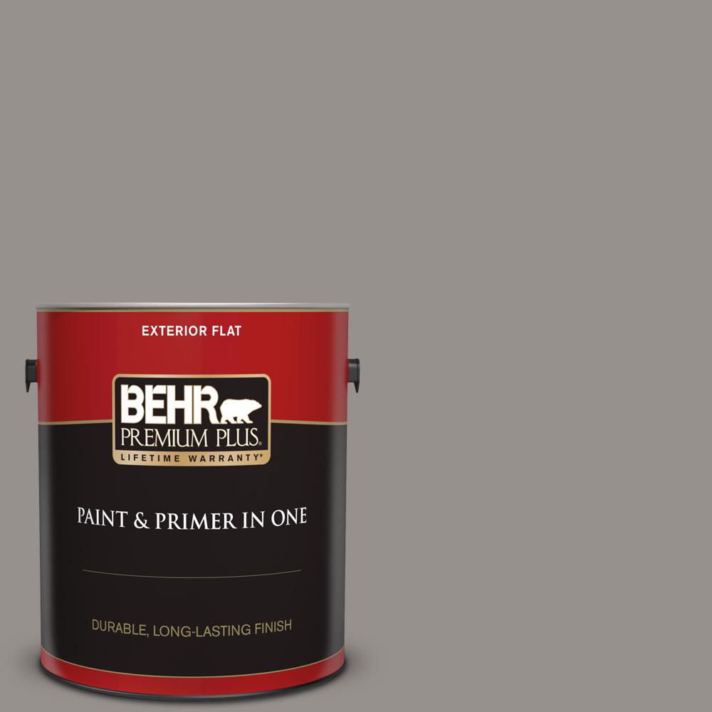 1 gal. #PPU18-16 Elephant Skin Flat Exterior Paint and Primer in One