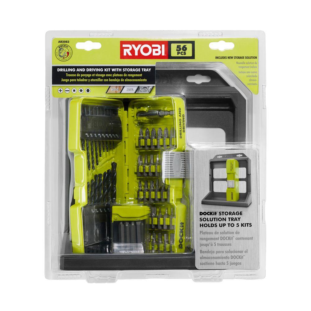 Ryobi DOCKit Drilling and Driving Kit with Storage Tray (56Piece