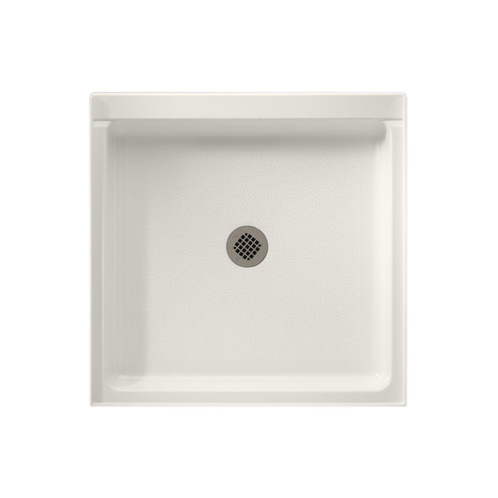 Porcelain Coated Steel Shower Bases Pans Showers The Home Depot Single Threshold Shower Pan In