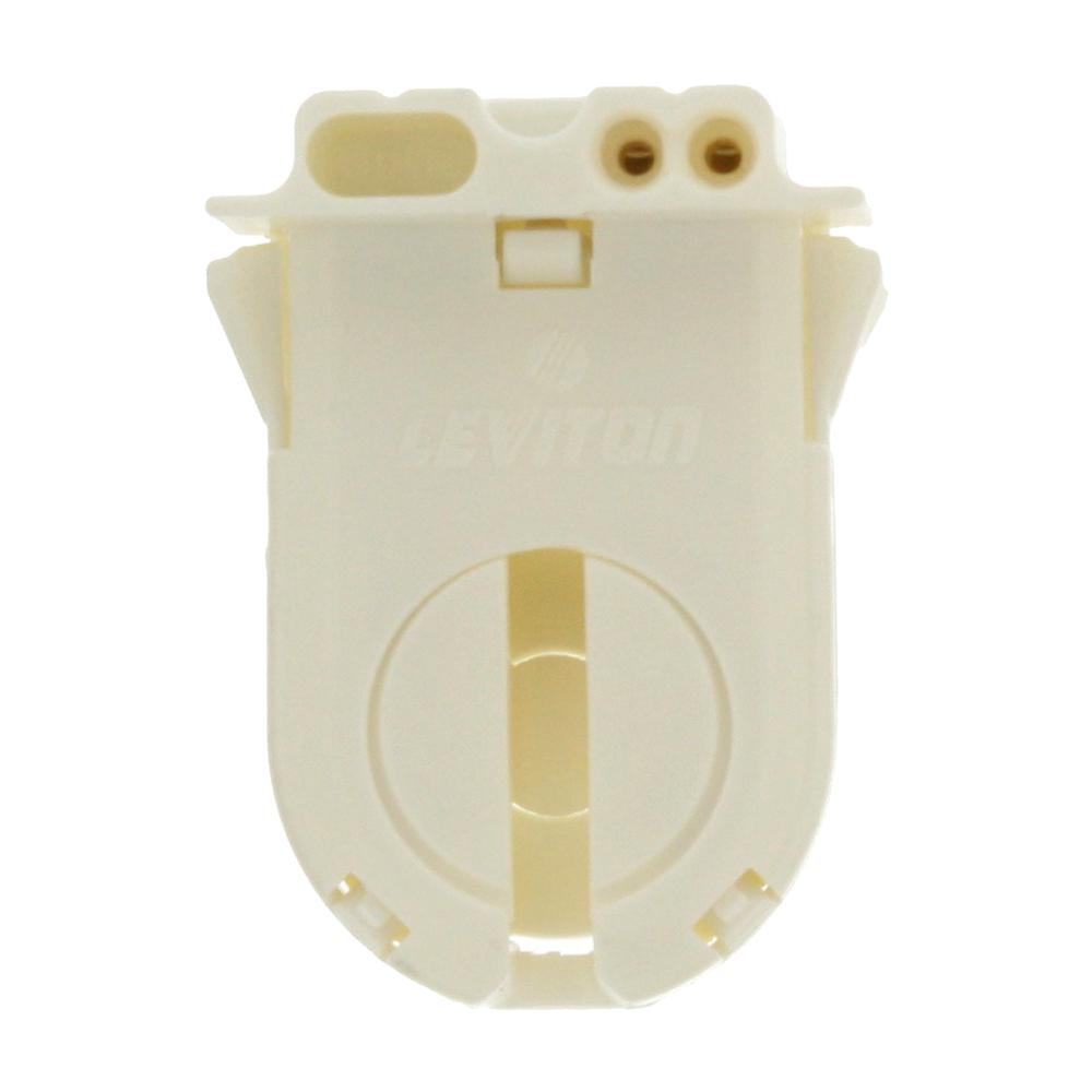 Leviton 660w Medium Bi Pin Turn Type Snap In Slide On Lamp Lock T 8 12 Linear Fluorescent Lampholder White