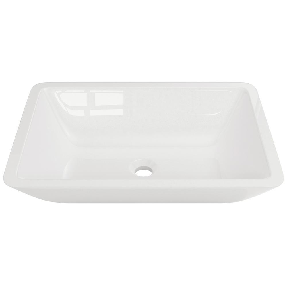 ANZZI Broad Series Vessel Sink in White-LS-AZ194 - The Home Depot