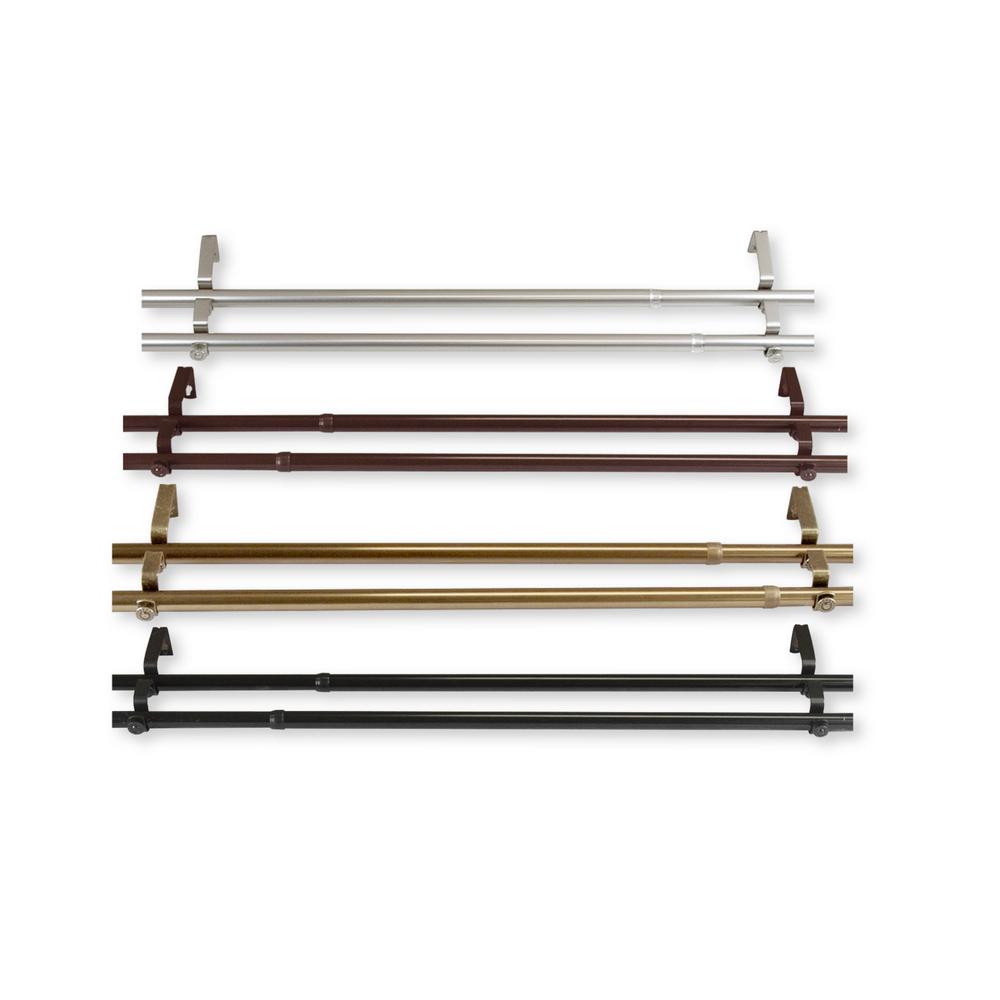 Rod Desyne 66 In 120 In 13 16 In Dia Double Curtain Rod In