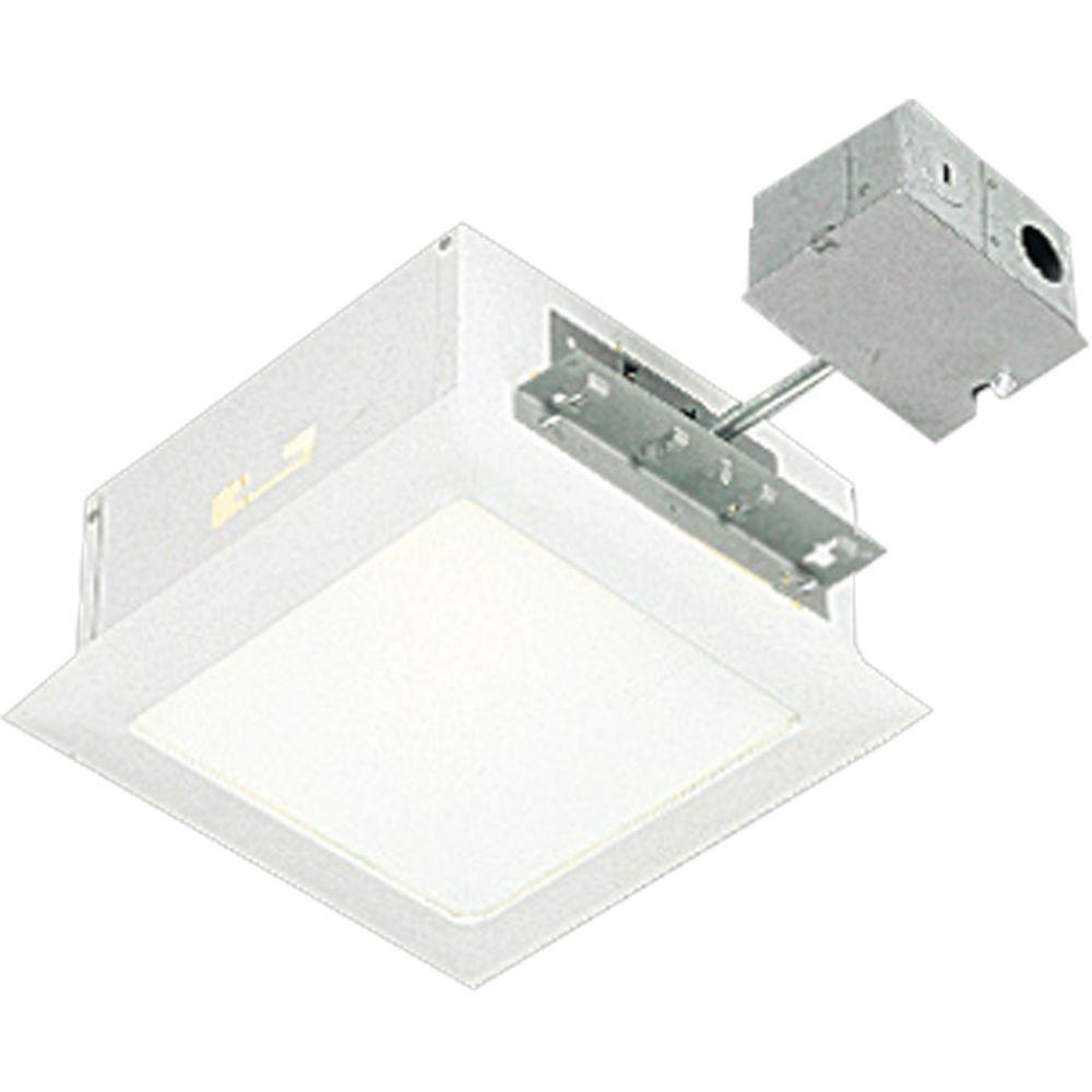 Progress Lighting 11 5 In White Square Recessed Lighting Housing