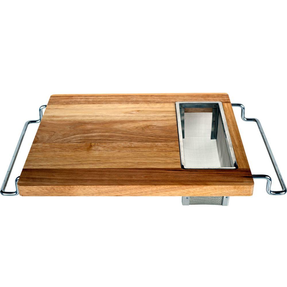 Chef Buddy Wooden Cutting Board 83 3708v The Home Depot Chef Buddy Wooden Cutting Board