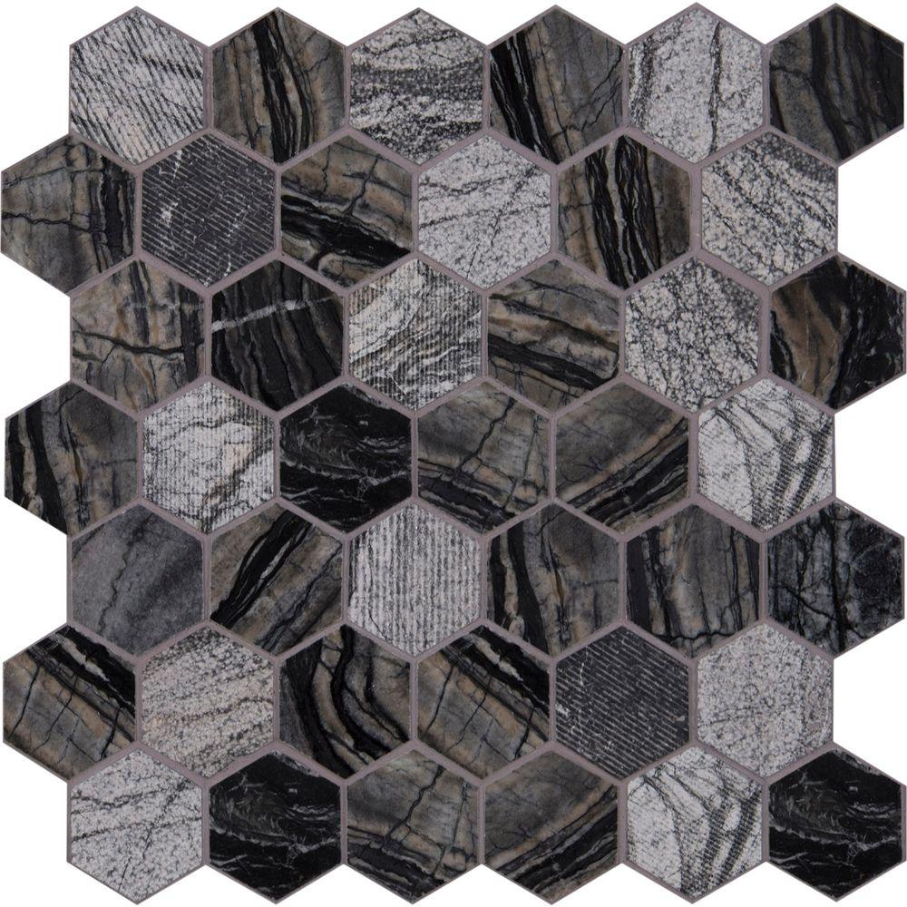 Gray Mosaic Tile The Home Depot Henley