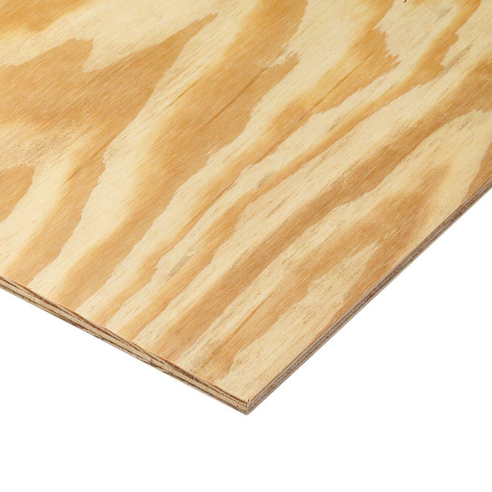 1 4 In X 4 Ft X 8 Ft Bc Sanded Pine Plywood 235552 The Home Depot