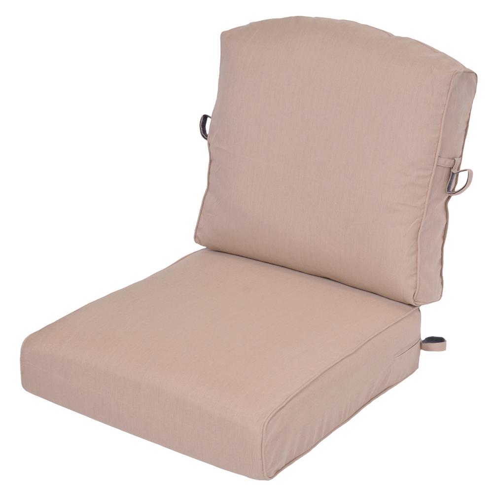 Sunbrella Spectrum Sand 2 Piece Deep Seating Outdoor Lounge Chair Cushion 2 Pack 7812 01504704