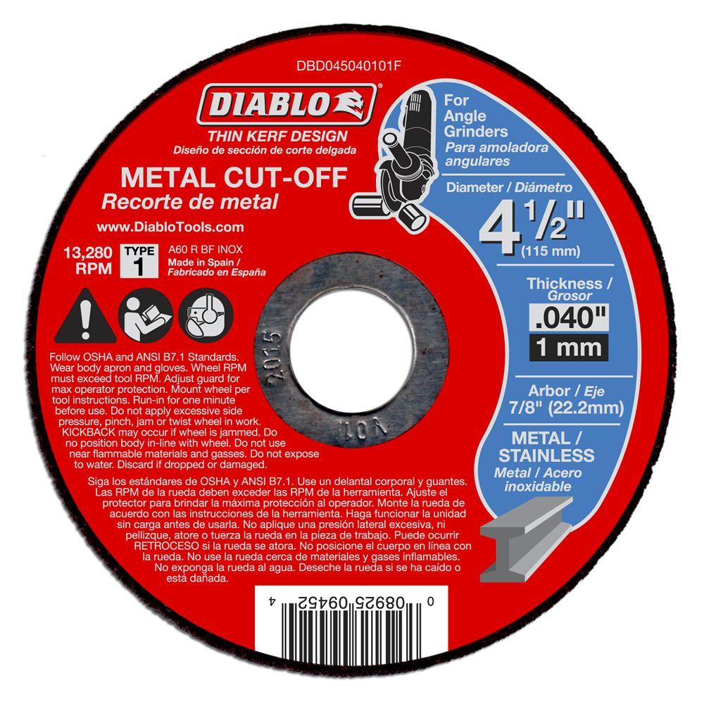 50 Pc Depressed Center 4-1//2 x .040 x 7//8 Cut-Off-Wheels Metal Cutting Discs