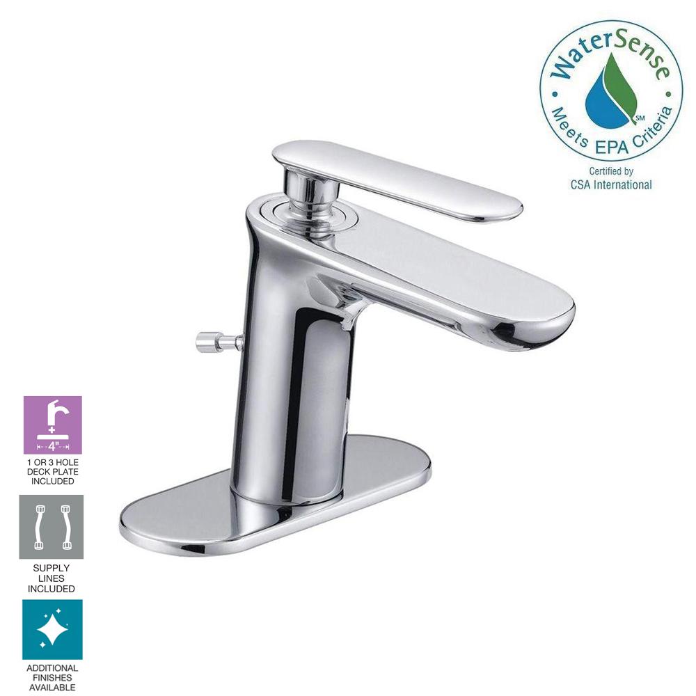 Glacier Bay Carmine Single Hole Single Handle Bathroom Faucet In