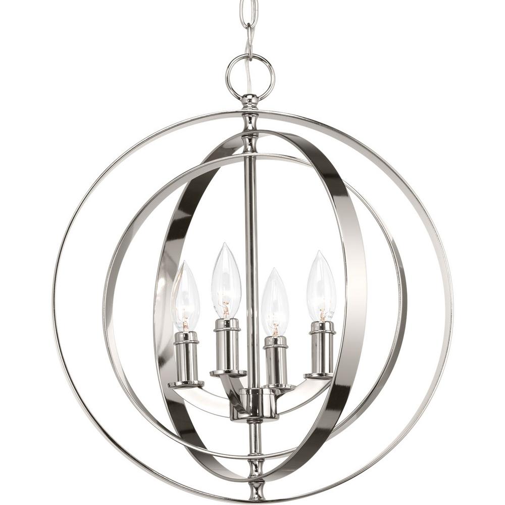 Progress Lighting Equinox 4 Light Polished Nickel Pendant Progress Lighting Equinox 4 Light Polished Nickel Pendant