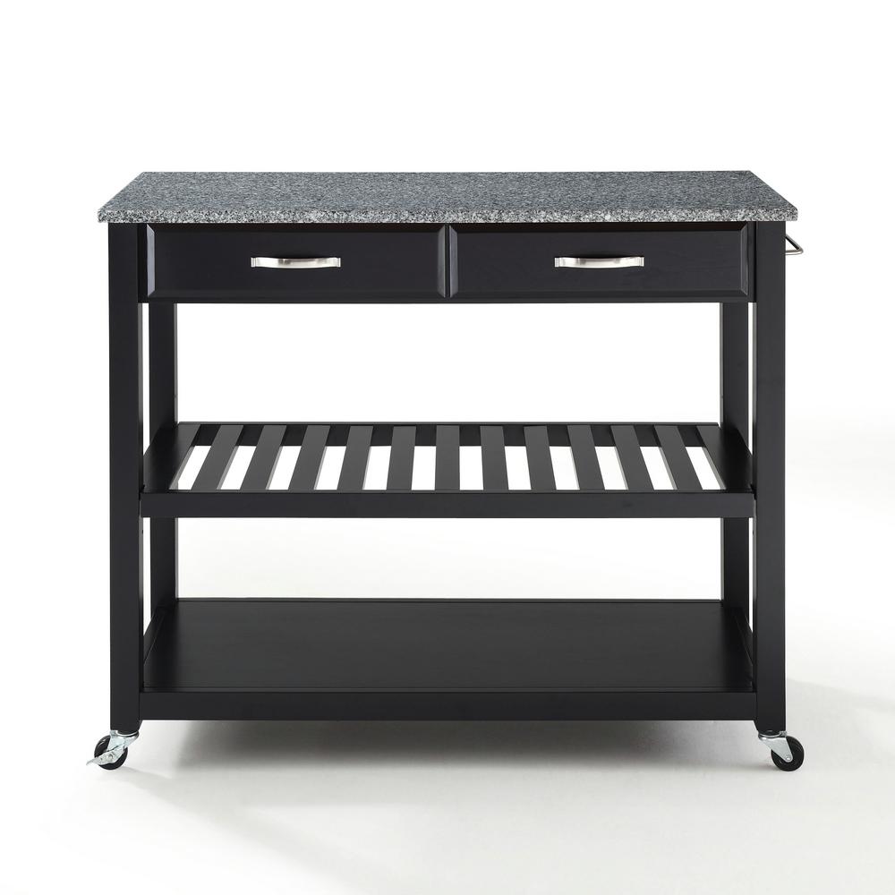 Crosley Black Kitchen Cart With Granite Top Kf30053bk The