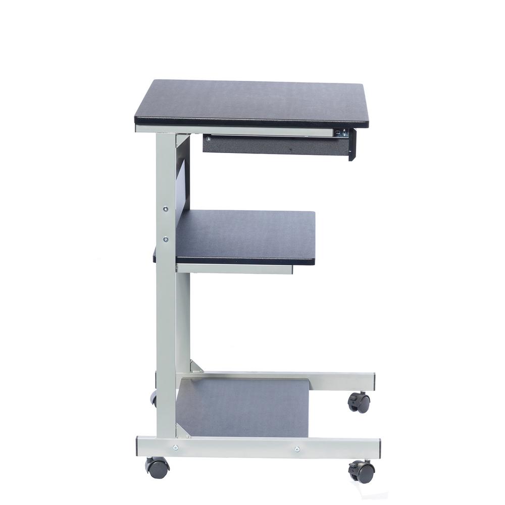 Laptop Stand 18 24 Wood Desks Home Office Furniture The Graphite Rolling Laptop Cart With Storage