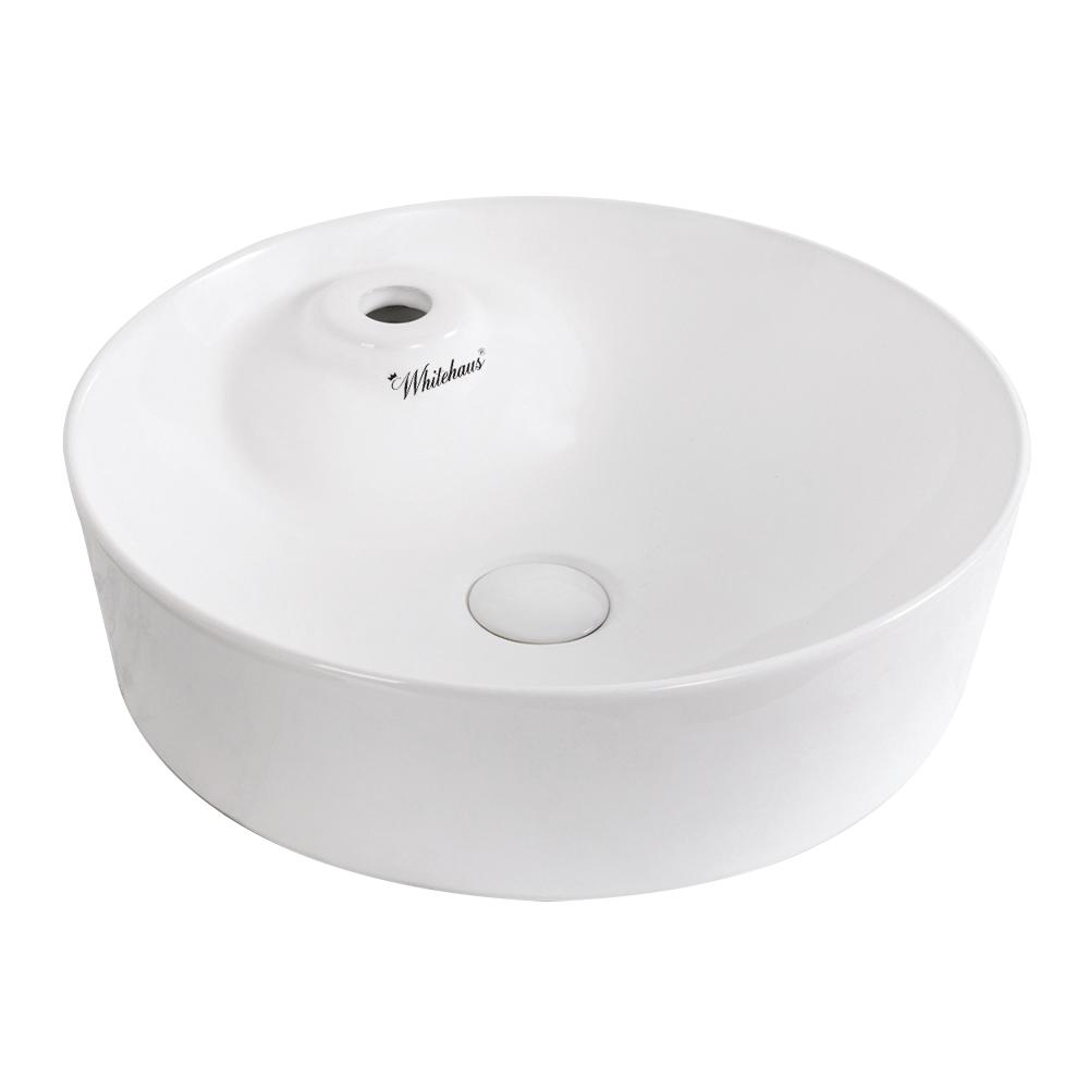 Whitehaus Collection Isabella Plus Collection 1 Hole Above Counter Vessel Sink In White