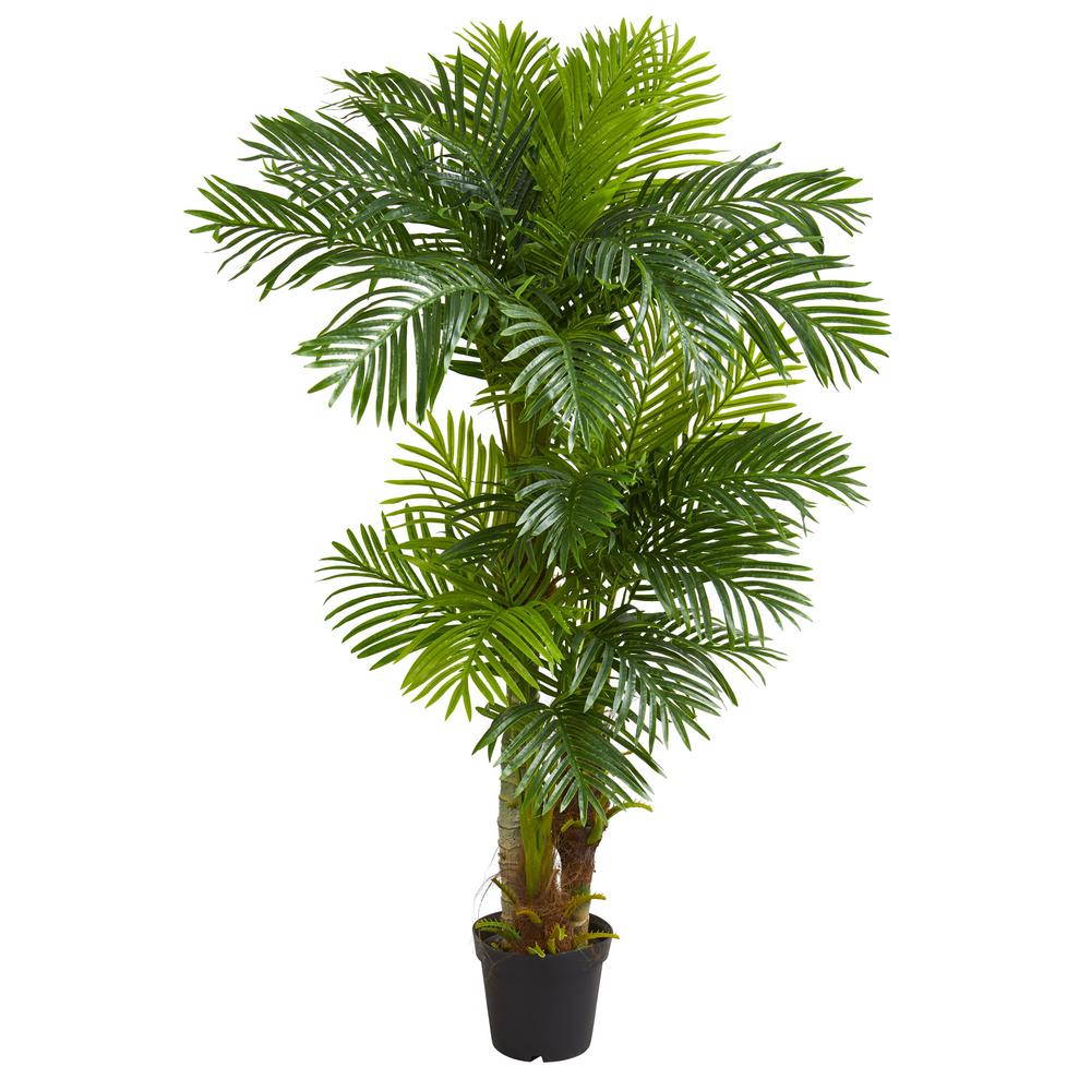 palm artificial tree indoor ft hawaii trees plant nearly natural 6ft plants outdoor depot category type container
