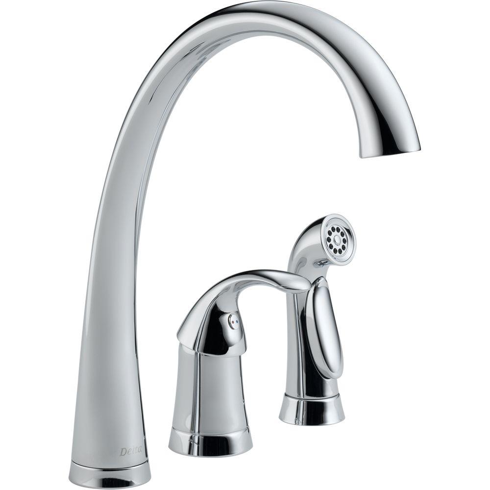 Delta Pilar Waterfall Single Handle Standard Kitchen Faucet With