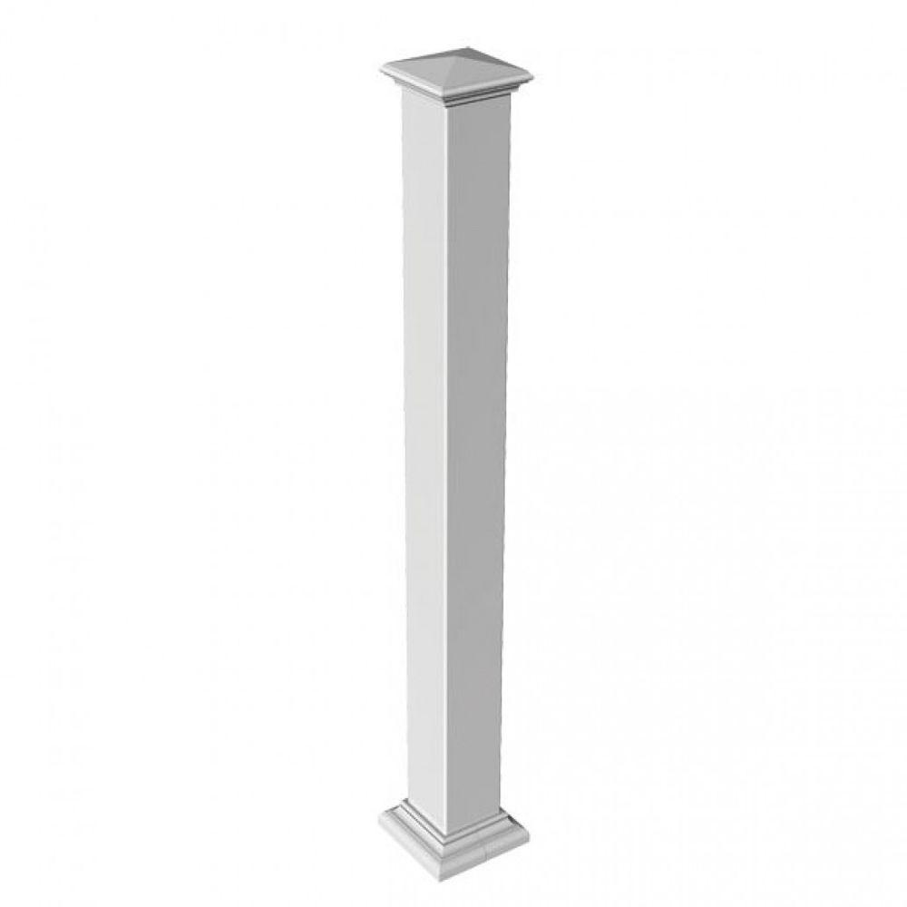 RDI 3 3 4 In X 3 3 4 In X 3 Ft Blank White Metal Fence Post Assembly