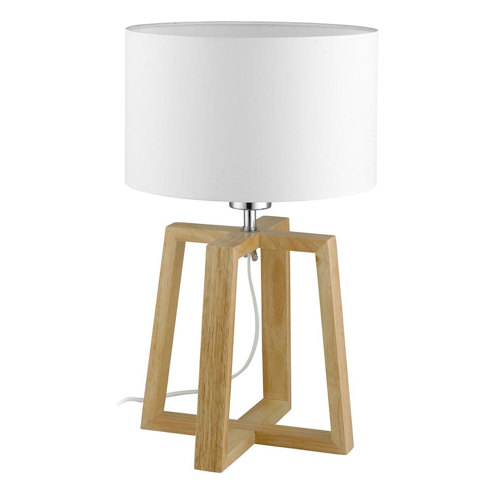 table lamp with wooden base
