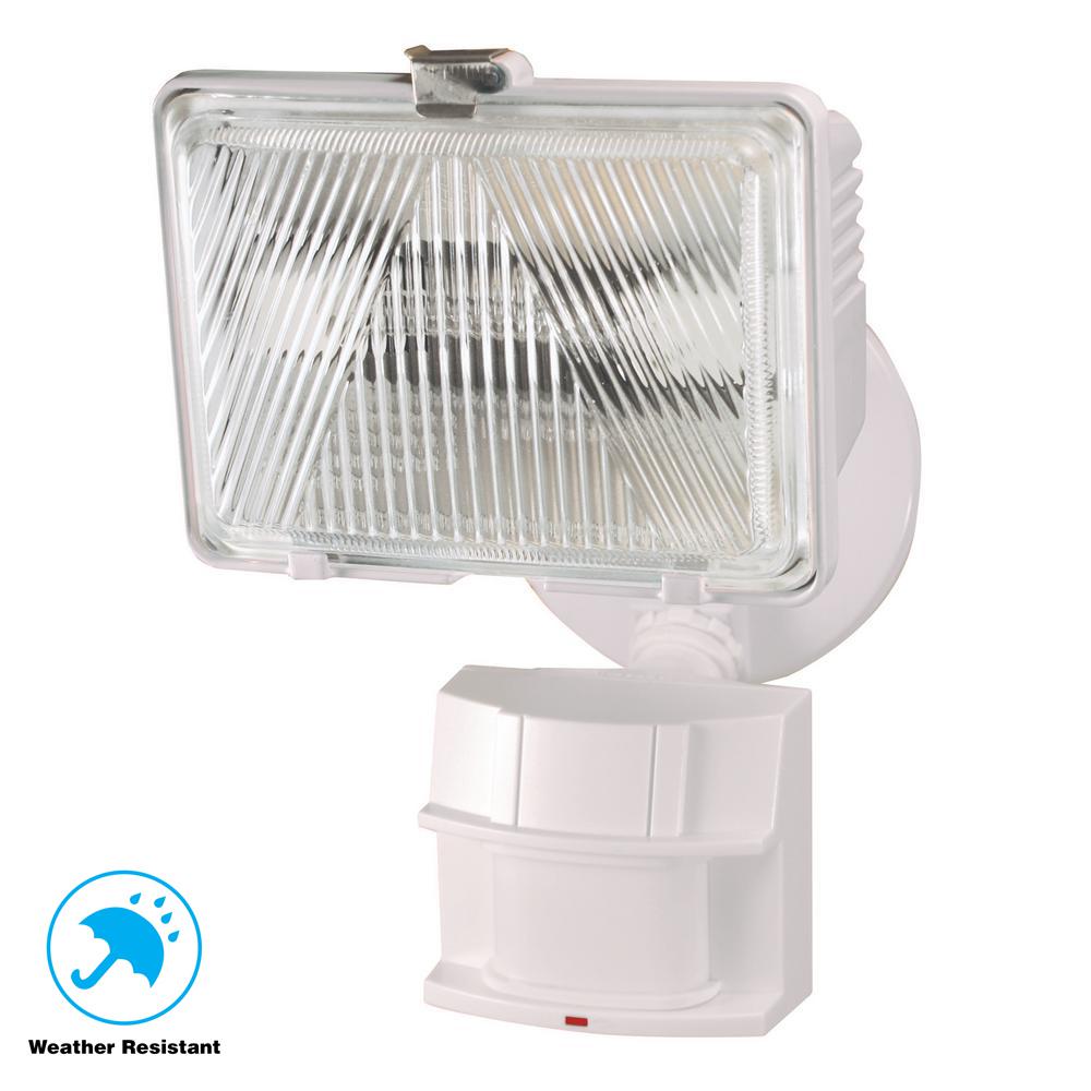 Heath Zenith 240 Motion Sensing Outdoor Security Light Sl 5597 Wh 180 Degree White Motion Activated Outdoor Flood Light
