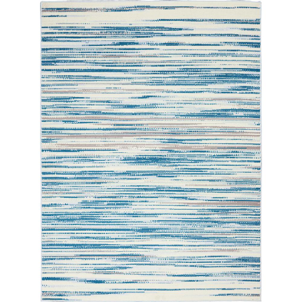 Nourison Jubilant Beach Striped Blue Area Rug