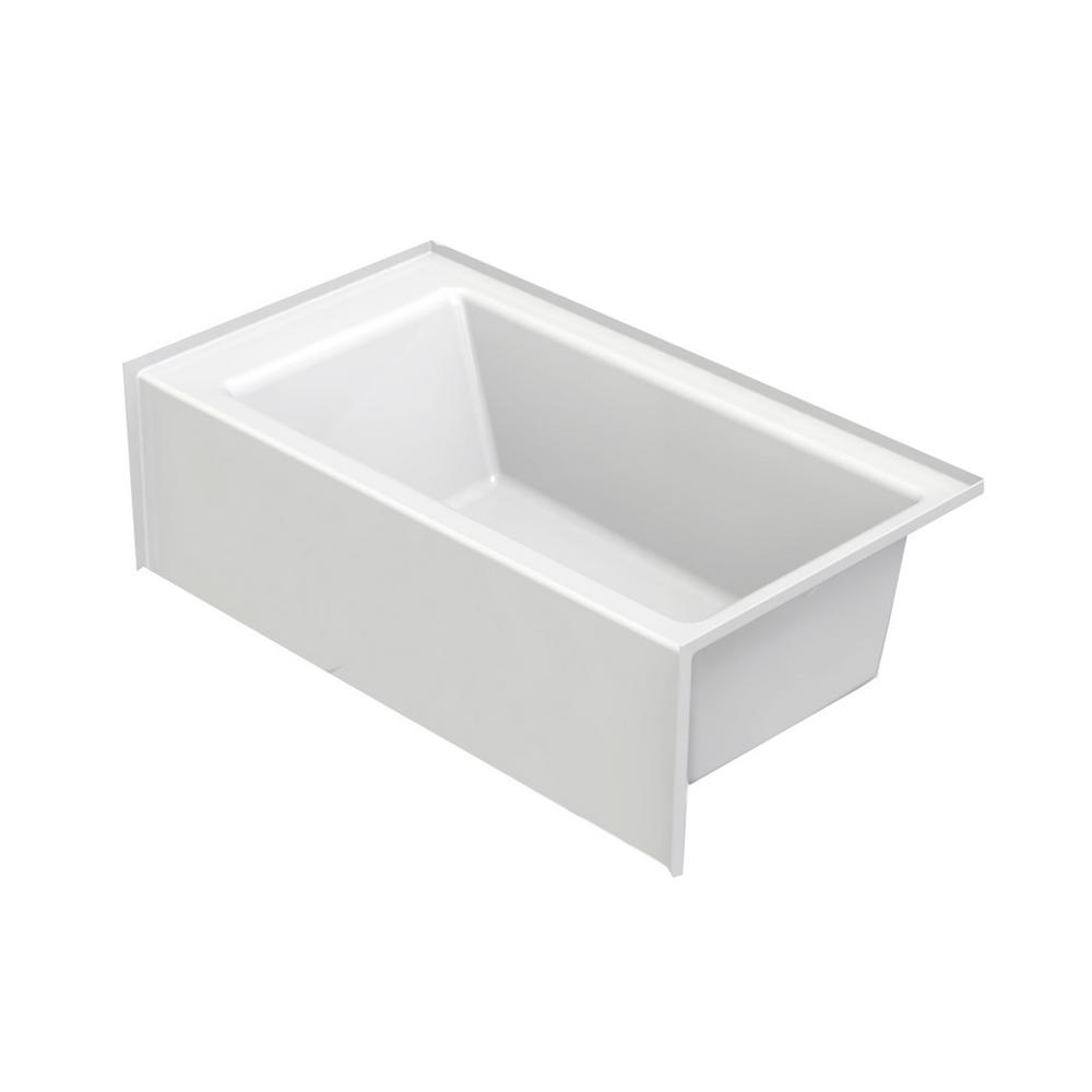 Aquatic Carson 60 in. AcrylX Acrylic-Finished Right Drain ...