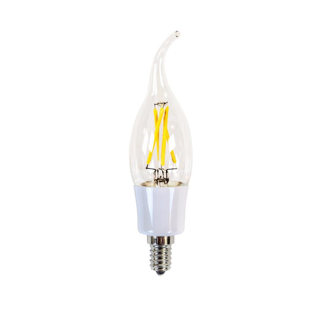 Newhouse Lighting 40w Equivalent Incandescent Flame Tip Dimmable Led Newhouse Lighting 40w Equivalent Incandescent Flame Tip Dimmable Led Filament Light Bulb