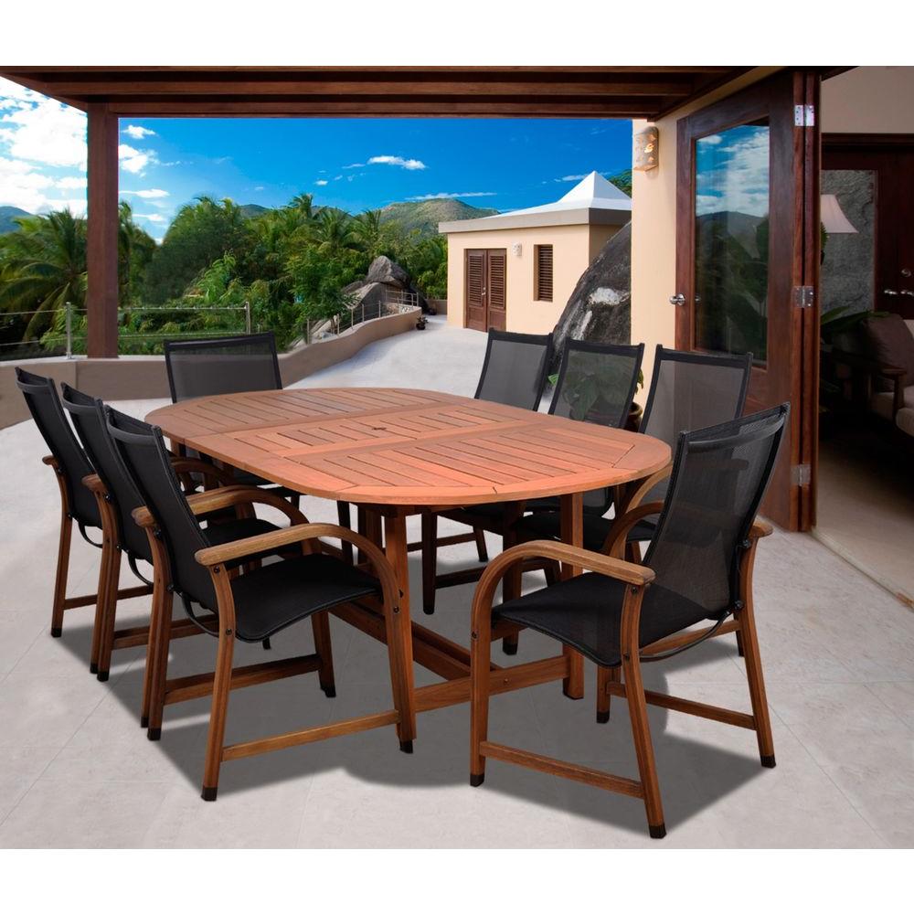Amazonia Bahamas Oval 9Piece Eucalyptus Patio Dining SetSC_359_8MANHA