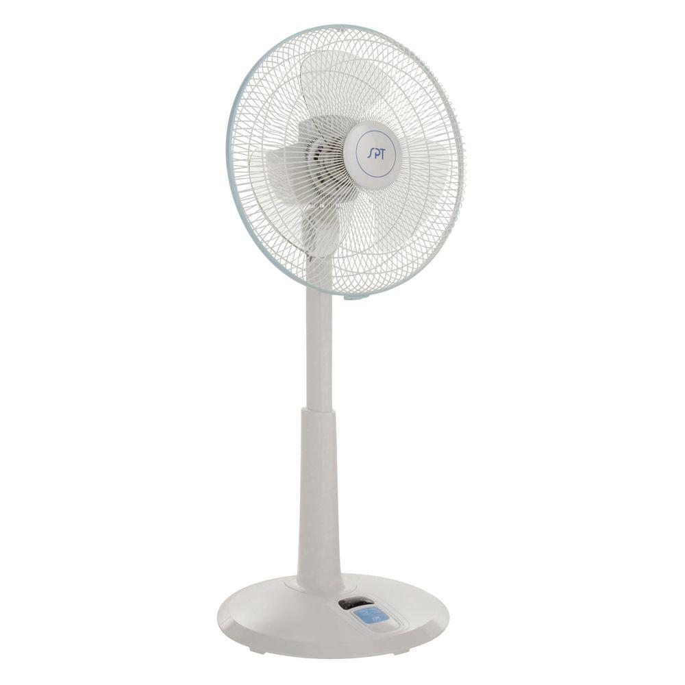 SPT 14 in. 3Speed AdjustableHeight Oscillating Pedestal Fan with